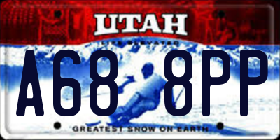 UT license plate A688PP