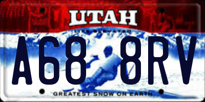 UT license plate A688RV