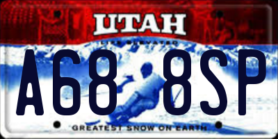 UT license plate A688SP
