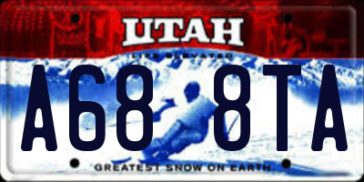 UT license plate A688TA