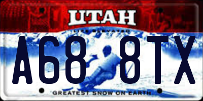 UT license plate A688TX