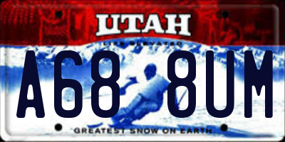 UT license plate A688UM