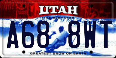 UT license plate A688WT