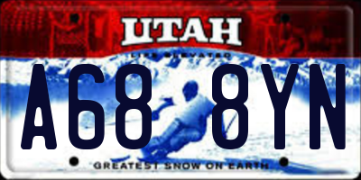 UT license plate A688YN