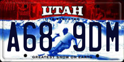 UT license plate A689DM