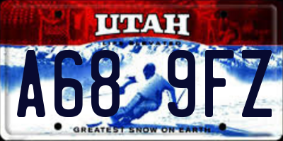 UT license plate A689FZ