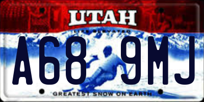 UT license plate A689MJ