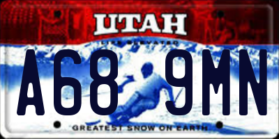UT license plate A689MN