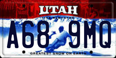UT license plate A689MQ