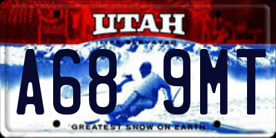 UT license plate A689MT