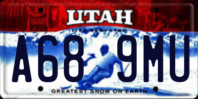 UT license plate A689MU