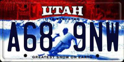 UT license plate A689NW