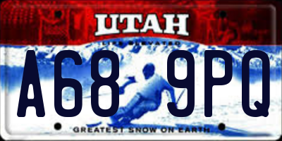 UT license plate A689PQ