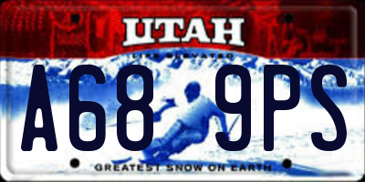UT license plate A689PS