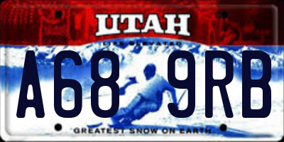 UT license plate A689RB