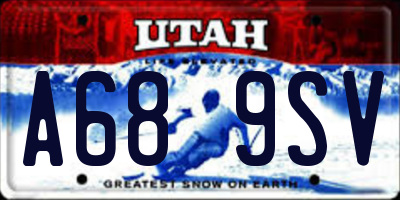 UT license plate A689SV