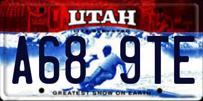 UT license plate A689TE
