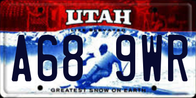 UT license plate A689WR