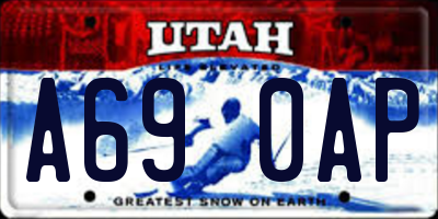 UT license plate A690AP