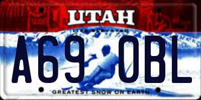 UT license plate A690BL