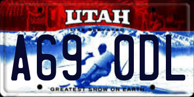 UT license plate A690DL