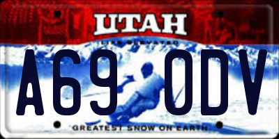 UT license plate A690DV