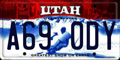 UT license plate A690DY
