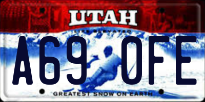 UT license plate A690FE