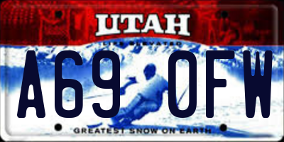 UT license plate A690FW
