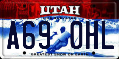 UT license plate A690HL
