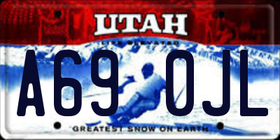 UT license plate A690JL