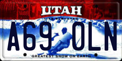 UT license plate A690LN