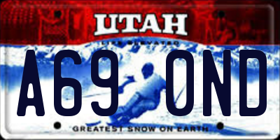 UT license plate A690ND