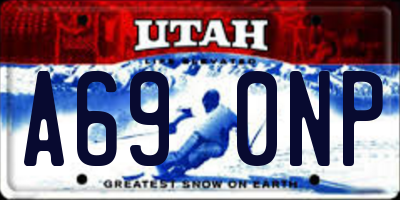 UT license plate A690NP