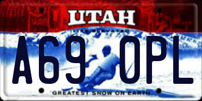 UT license plate A690PL