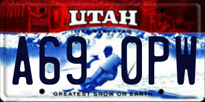 UT license plate A690PW