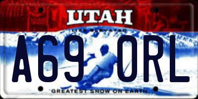 UT license plate A690RL