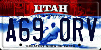 UT license plate A690RV