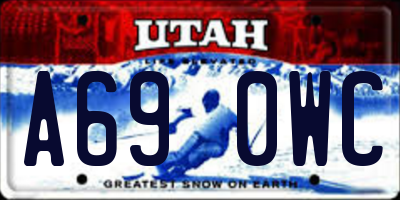 UT license plate A690WC