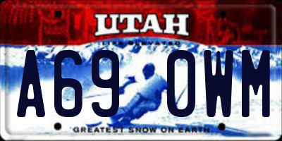 UT license plate A690WM