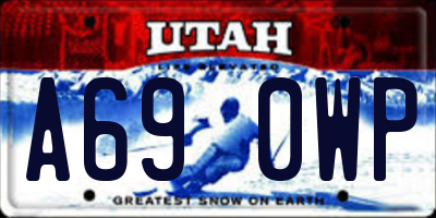 UT license plate A690WP