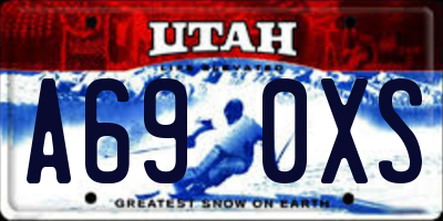UT license plate A690XS