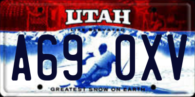 UT license plate A690XV