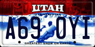 UT license plate A690YI