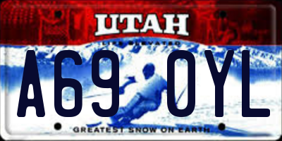 UT license plate A690YL