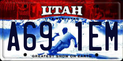 UT license plate A691EM