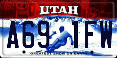 UT license plate A691FW