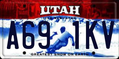 UT license plate A691KV