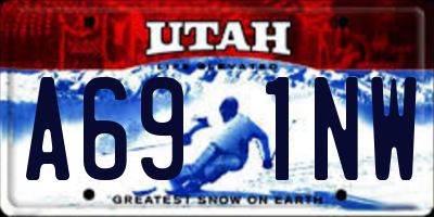 UT license plate A691NW