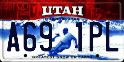 UT license plate A691PL